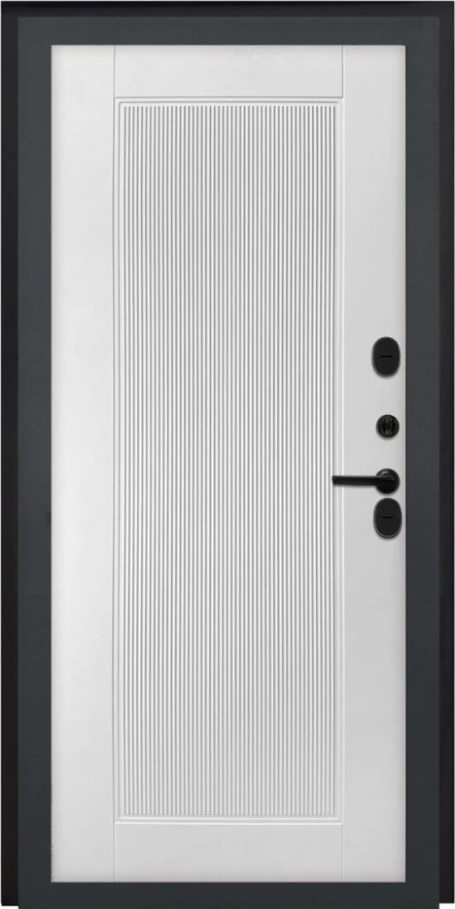 Входная дверь ДвериПРО L-Термо серебро ПВХ 10мм Астрод Velutto Bianco DPRO195692 внутренняя сторона