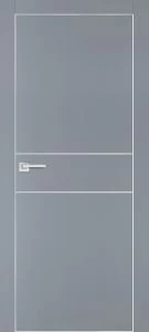 Межкомнатная дверь PX-15  AL кромка с 4-х ст. Серый матовый
