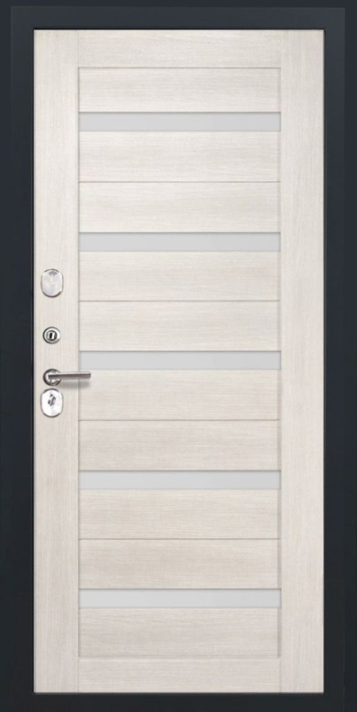 Входная дверь ДвериПРО L Термо СБ-1 (ст. белое, 16мм, беленый дуб) DPRO195823 внутренняя сторона